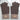 Warm Embroidered Winter Mittens Brown Striped